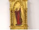 HSP icon musician angel trumpet gilt wood frame twisted columns nineteenth