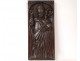 Decorative panel Haute Epoque carved wood bishop butt miter XVII