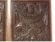 Pair of Haute Epoque carved wood panels head of acanthus cherubs 17th century