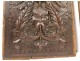 Pair of Haute Epoque carved wood panels head of acanthus cherubs 17th century