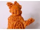 Carved coral statuette goddess of spring basket flowers China nineteenth