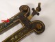 Lyre pendulum suspended zither pendulum Vernis Martin metal clock twentieth