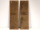 Pair of Haute Epoque panels carved wood folds towel 17th century woodwork