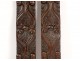 Pair of panels with carved woodwork Haute Epoque frieze shells 17th century