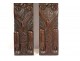 Pair of panels with carved woodwork Haute Epoque frieze shells 17th century