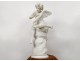 Large Carrara marble sculpture cherub Love butterfly Pugi Italy XIXth