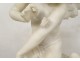 Large Carrara marble sculpture cherub Love butterfly Pugi Italy XIXth