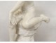 Large Carrara marble sculpture cherub Love butterfly Pugi Italy XIXth