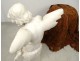 Large Carrara marble sculpture cherub Love butterfly Pugi Italy XIXth