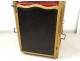 Louis XV sedan chair blackened gilded wood velvet Genoa XVIIIth century