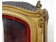 Louis XV sedan chair blackened gilded wood velvet Genoa XVIIIth century