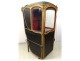 Louis XV sedan chair blackened gilded wood velvet Genoa XVIIIth century