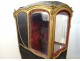 Louis XV sedan chair blackened gilded wood velvet Genoa XVIIIth century