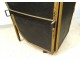 Louis XV sedan chair blackened gilded wood velvet Genoa XVIIIth century