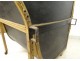 Louis XV sedan chair blackened gilded wood velvet Genoa XVIIIth century