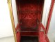 Louis XV sedan chair blackened gilded wood velvet Genoa XVIIIth century