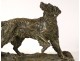 Bronze sculpture Jules Moigniez dog hunting stop spaniel XIXth century