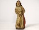 18th century polychrome carved wood statuette