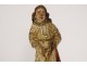 18th century polychrome carved wood statuette