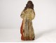 18th century polychrome carved wood statuette