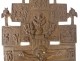 Byzantine cross russian orthodox crucifix copper Christ angels eighteenth century
