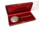 Spoon shovel with strawberries solid silver goldsmith Veuve Compère case 58gr XIXth