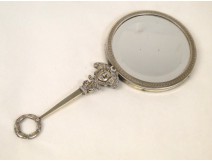 Lorgnette mirror silver Mercury Empire 19th