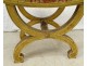Stool curule gilded wood tapestry characters Napoleon III nineteenth century