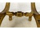 Stool curule gilded wood tapestry characters Napoleon III nineteenth century