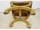 Stool curule gilded wood tapestry characters Napoleon III nineteenth century