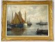 Great HST seascape fishing boats H. Barnoin Brittany Concarneau XXth