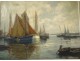 Great HST seascape fishing boats H. Barnoin Brittany Concarneau XXth