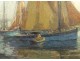Great HST seascape fishing boats H. Barnoin Brittany Concarneau XXth