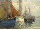 Great HST seascape fishing boats H. Barnoin Brittany Concarneau XXth