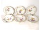 6 hollow Meissen porcelain plates, 18th century taste, 19th century gilding