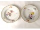 6 hollow Meissen porcelain plates, 18th century taste, 19th century gilding