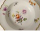 6 hollow Meissen porcelain plates, 18th century taste, 19th century gilding