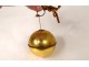Decorative musical ball in gilded eglomised glass late 19th century
