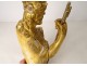 Golden wood sculpture character king Charlemagne cantoral baton dove nineteenth