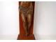 Large Christ crucifix statue in carved wood 82cm early 17th century