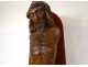 Large Christ crucifix statue in carved wood 82cm early 17th century