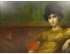 Large HST painting portrait woman Empire G. Meyer golden frame 138x121cm nineteenth