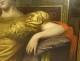 Large HST painting portrait woman Empire G. Meyer golden frame 138x121cm nineteenth