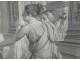 Large grisaille wallpaper Psyche nymphs Joseph Dufour 225x190cm XIXth