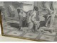 Large grisaille wallpaper Psyche nymphs Joseph Dufour 225x190cm XIXth