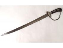 Solid silver ebony hunting dagger musical instruments cut late eighteenth