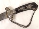 Solid silver ebony hunting dagger musical instruments cut late eighteenth