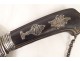 Solid silver ebony hunting dagger musical instruments cut late eighteenth
