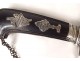 Solid silver ebony hunting dagger musical instruments cut late eighteenth