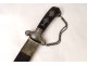 Solid silver ebony hunting dagger musical instruments cut late eighteenth